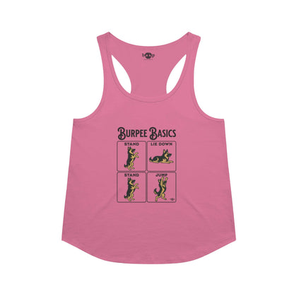 Burpee Basics racerback tank in Vintage Pink