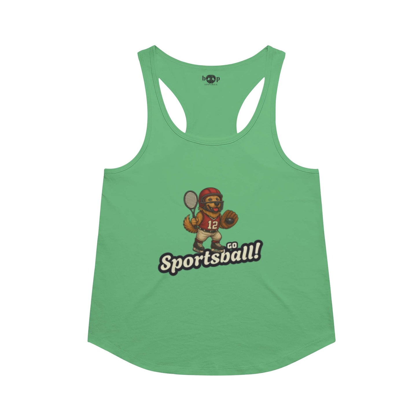 Funny dog owner t-shirt with sarcastic humor -Go Sportsball - Racerback Tank