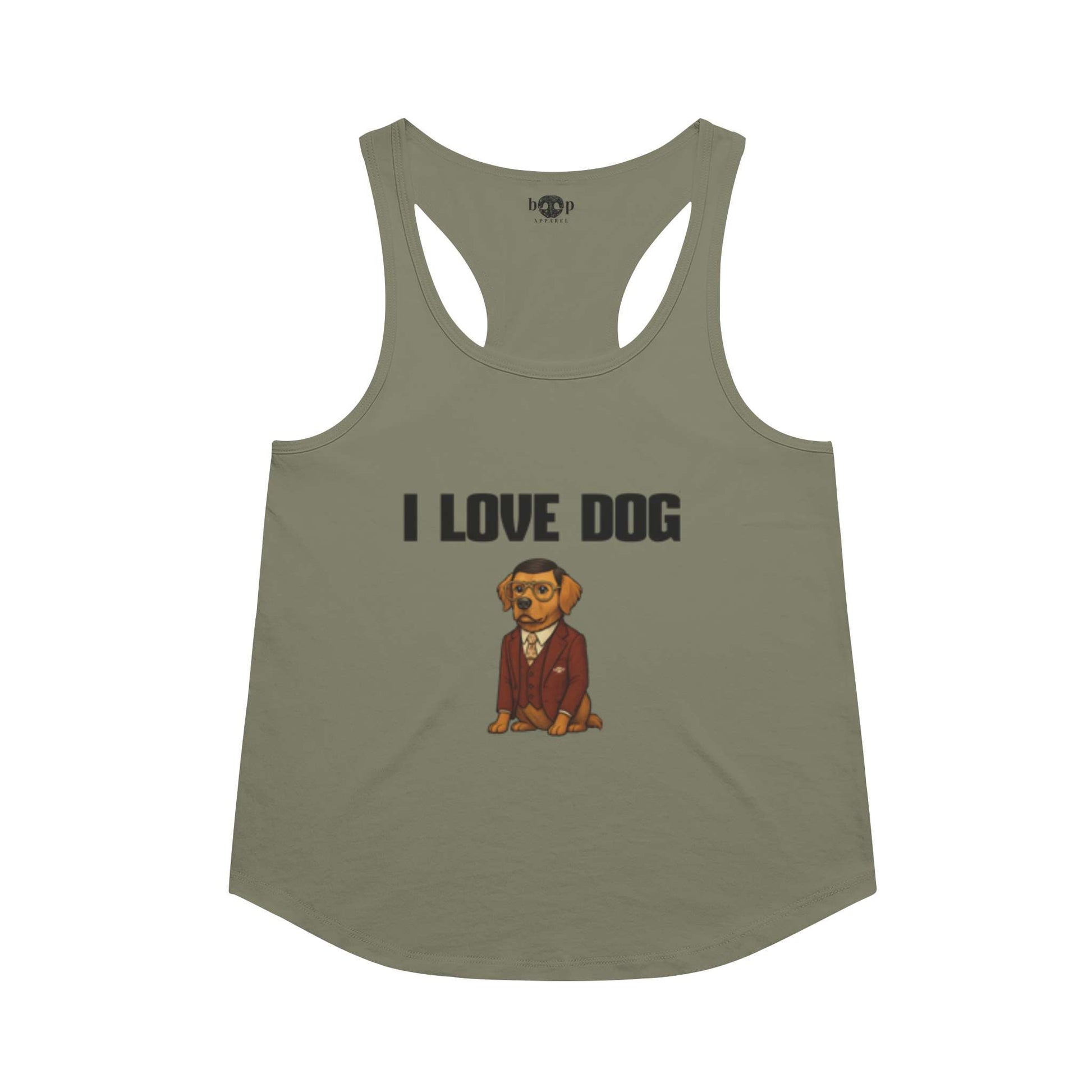 Funny dog owner t-shirt with sarcastic humor -I love Dog - Racerback Tank