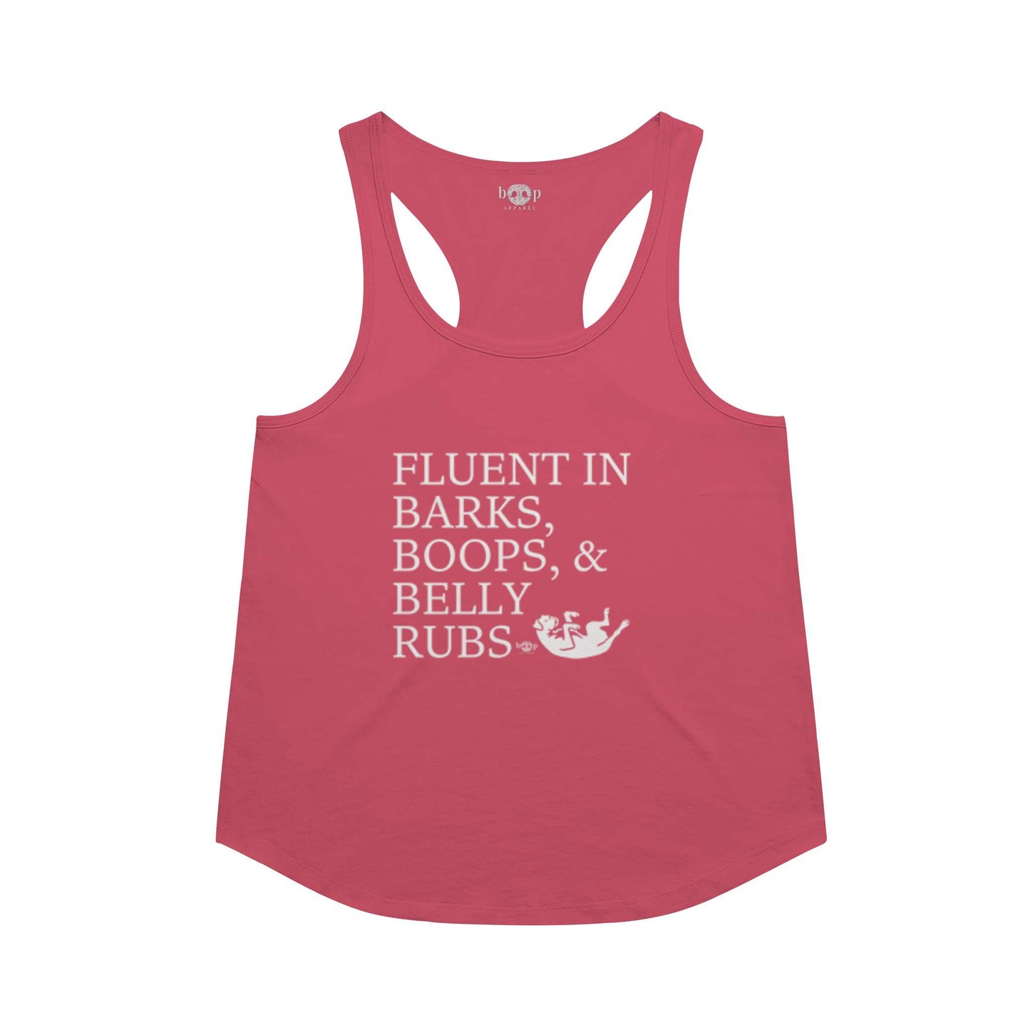 Funny dog owner t-shirt with sarcastic humor -Trilingual - Racerback Tank