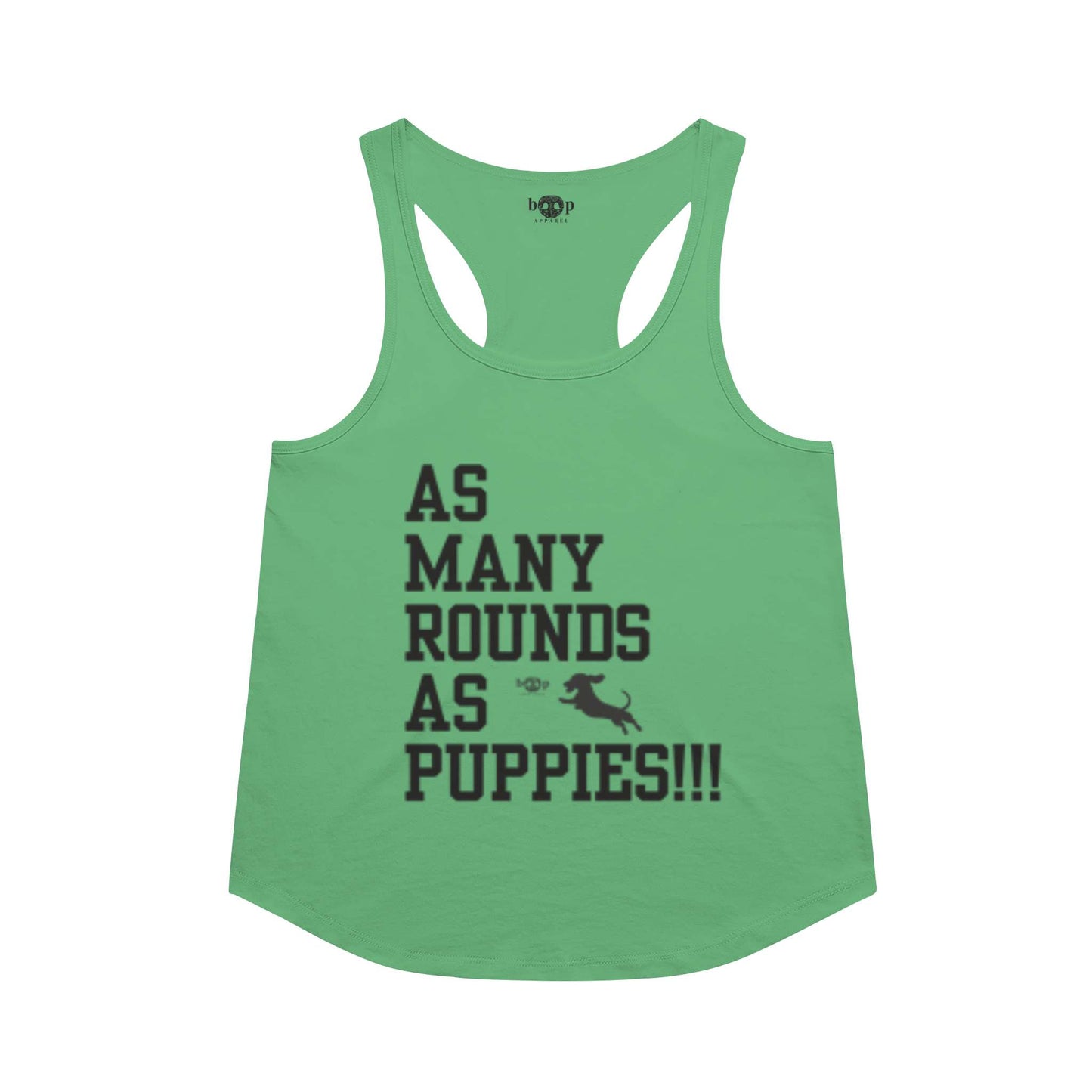 Funny dog owner t-shirt with sarcastic humor -AMRAPuppies - Racerback Tank