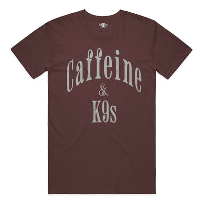Caffeine & K9s everyday t in Heather Cardinal