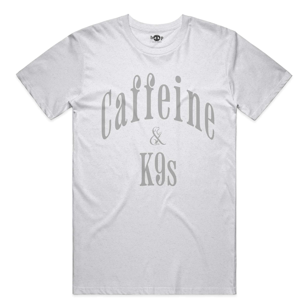 Caffeine & K9s everyday t in Solid White Blend