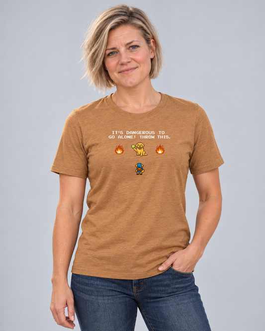 Cindy wearing The Legend of Fetch Everyday T in Heather Autumn