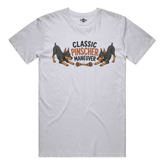 Classic Pinscher Maneuver performance t in White Fleck Triblend