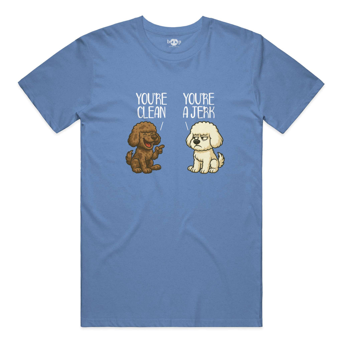 Clean and Jerk everyday t in Heather Columbia Blue
