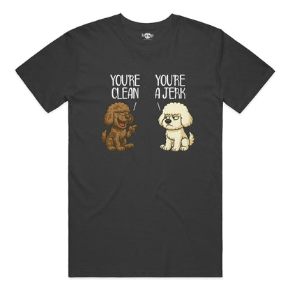 Clean and Jerk performance t in Charcoal Black Triblend