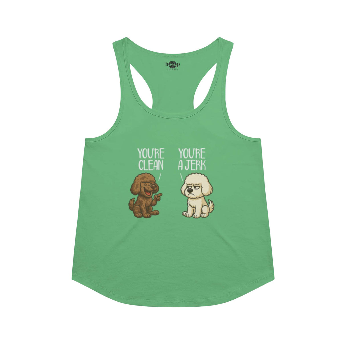Clean and Jerk racerback tank in Envy