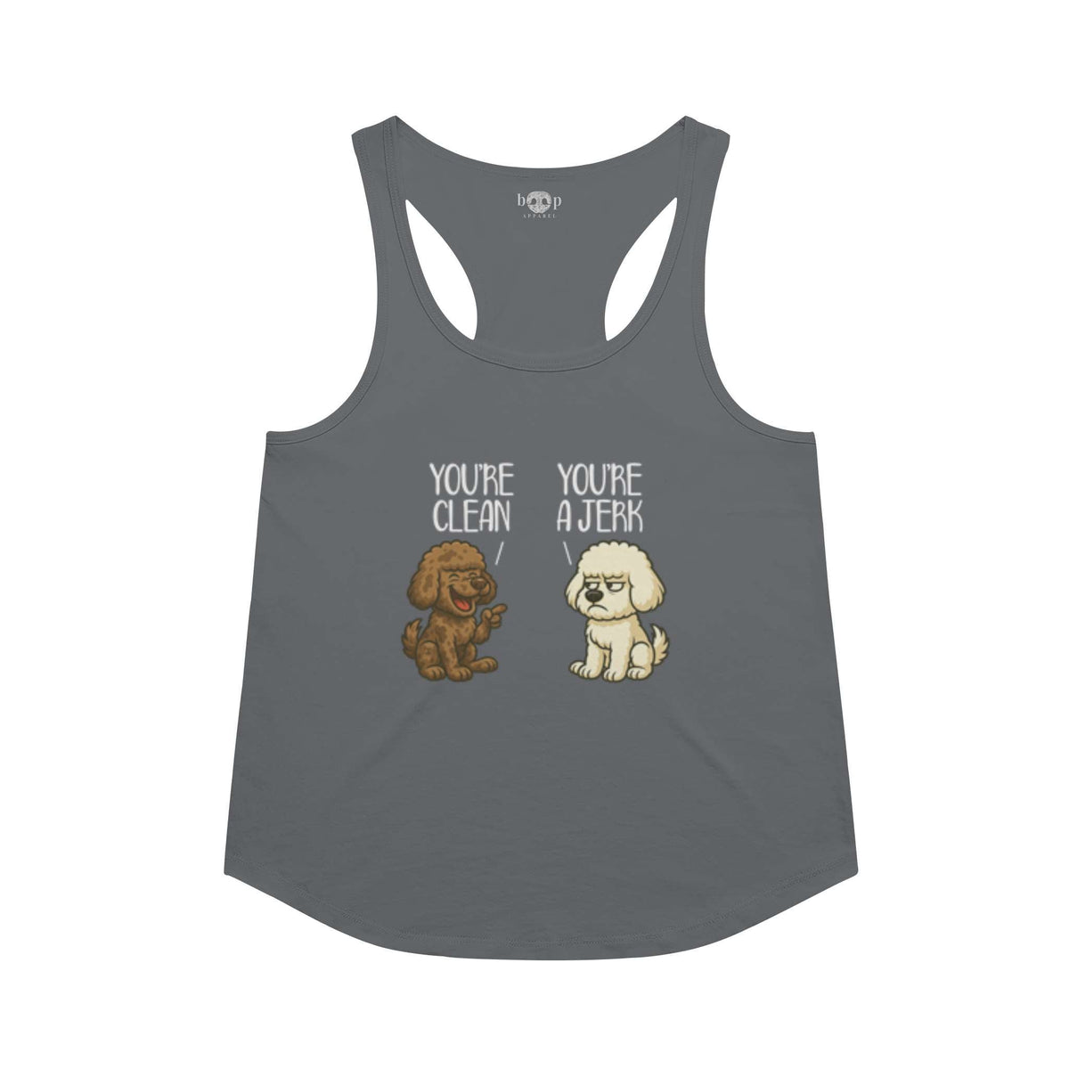 Clean and Jerk racerback tank in Indigo