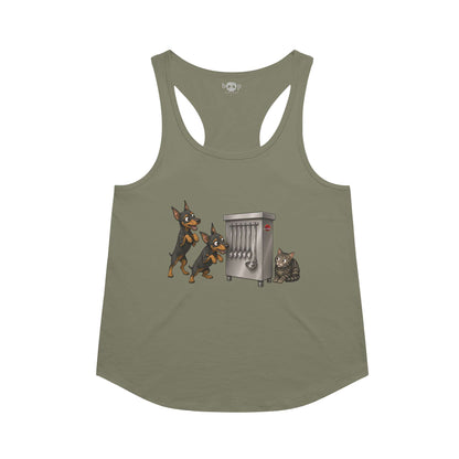 Clever Girls racerback tank in military green