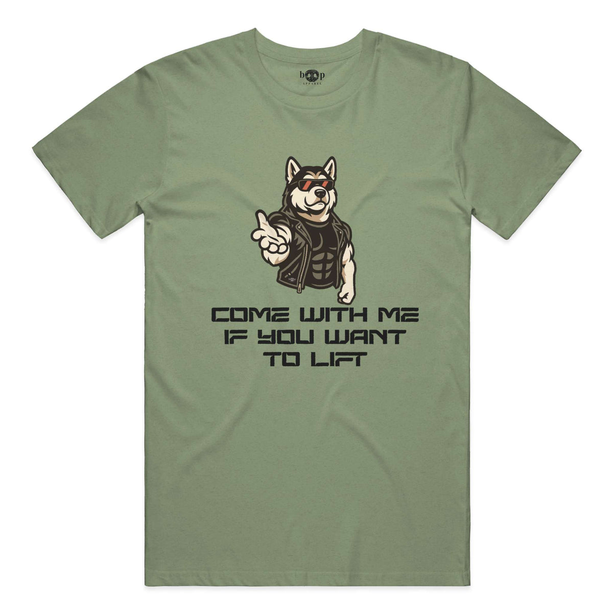 Come With Me performance t in military green triblend