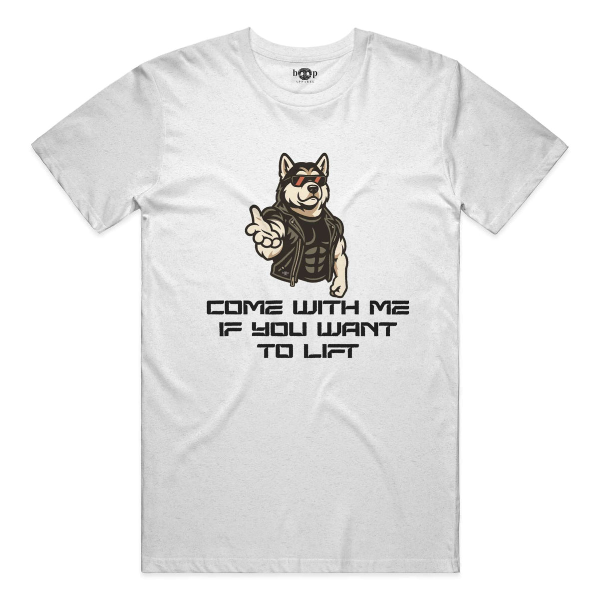Come With Me performance t in solid white triblend