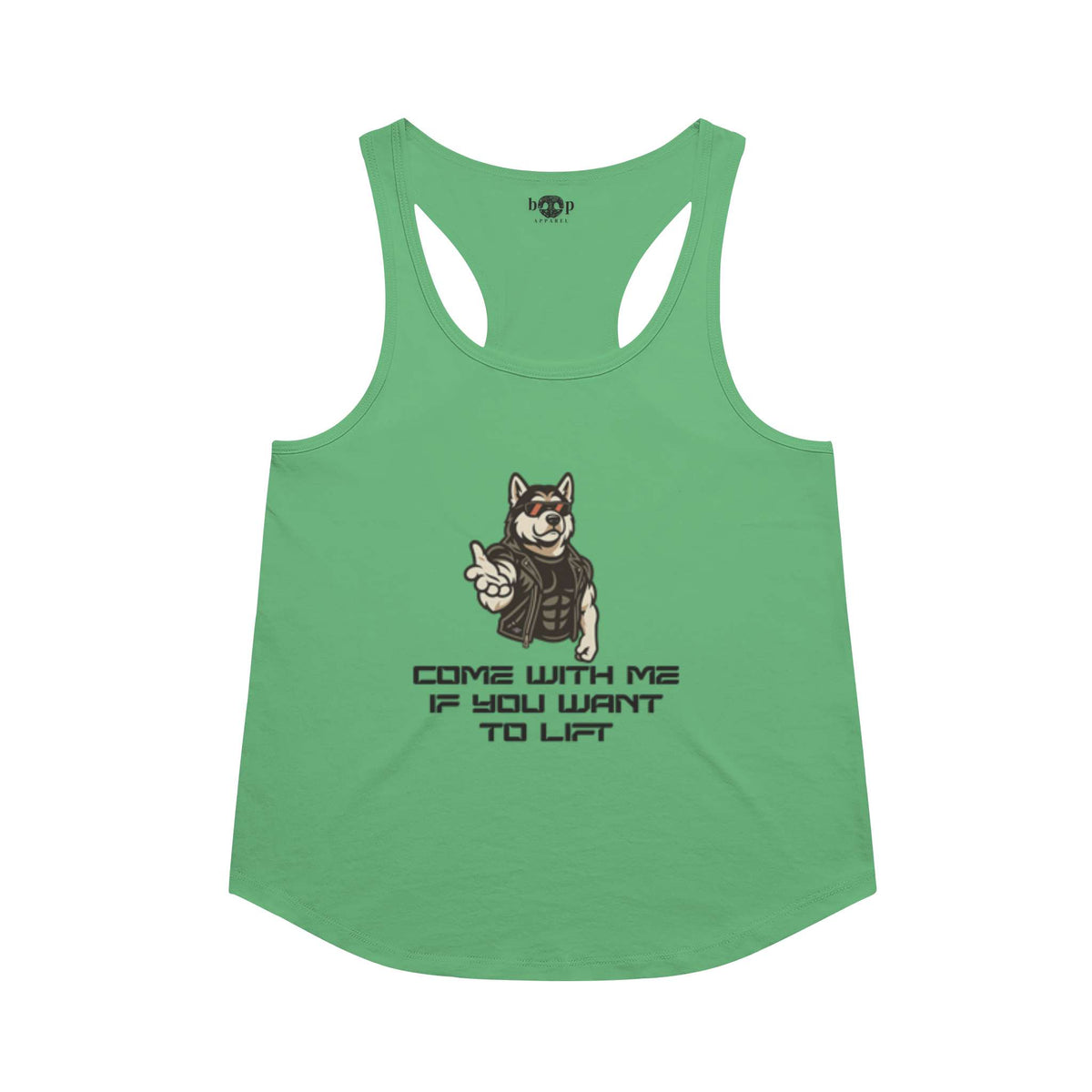 Come With Me racerback tank in Envy