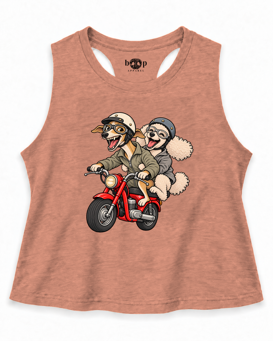 Dog and Dogger crop tank — Heather Sunset