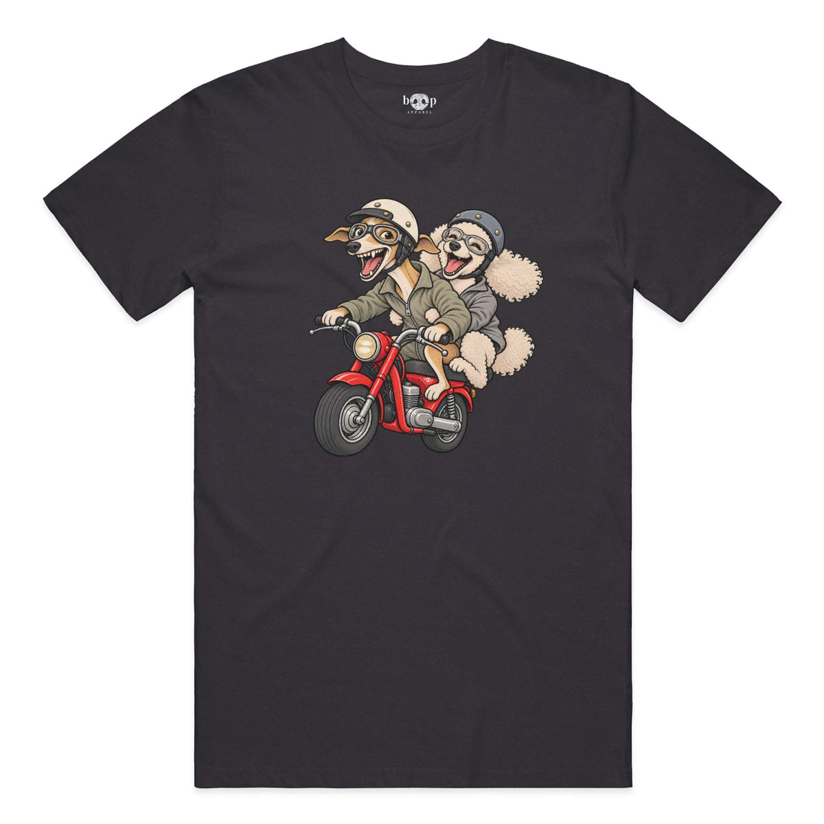 Dog and Dogger everyday t in Dark Grey Heather