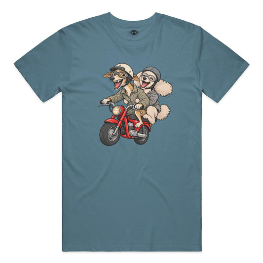 Dog and Dogger performance t in Solid Slate Triblend