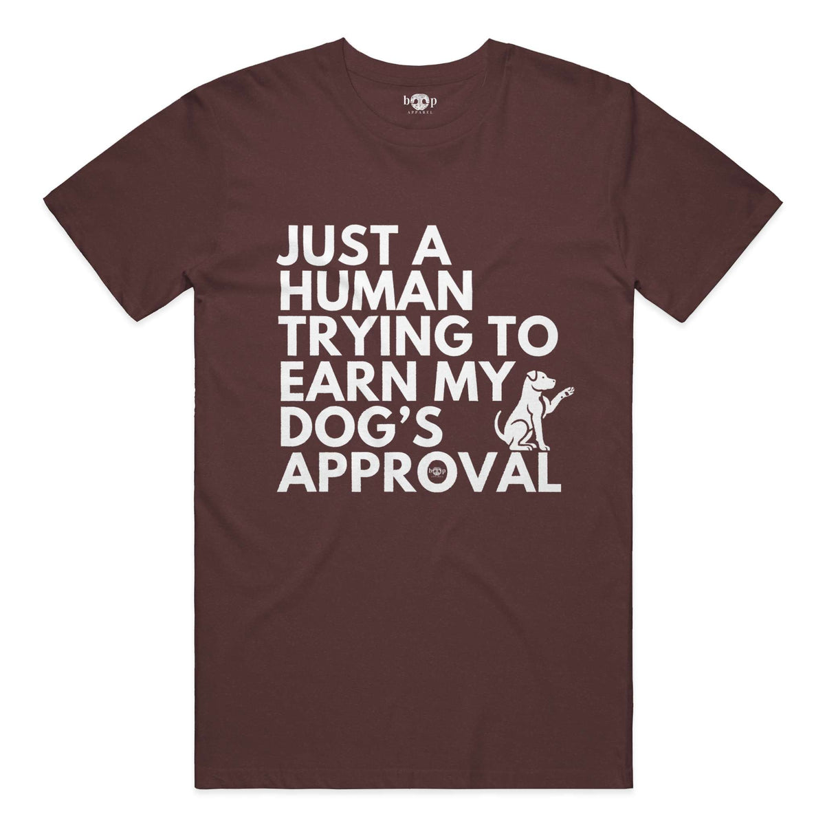 Dog's Approval everyday t in Heather Cardinal