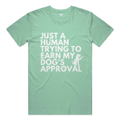 Dog's Approval everyday t in heather mint
