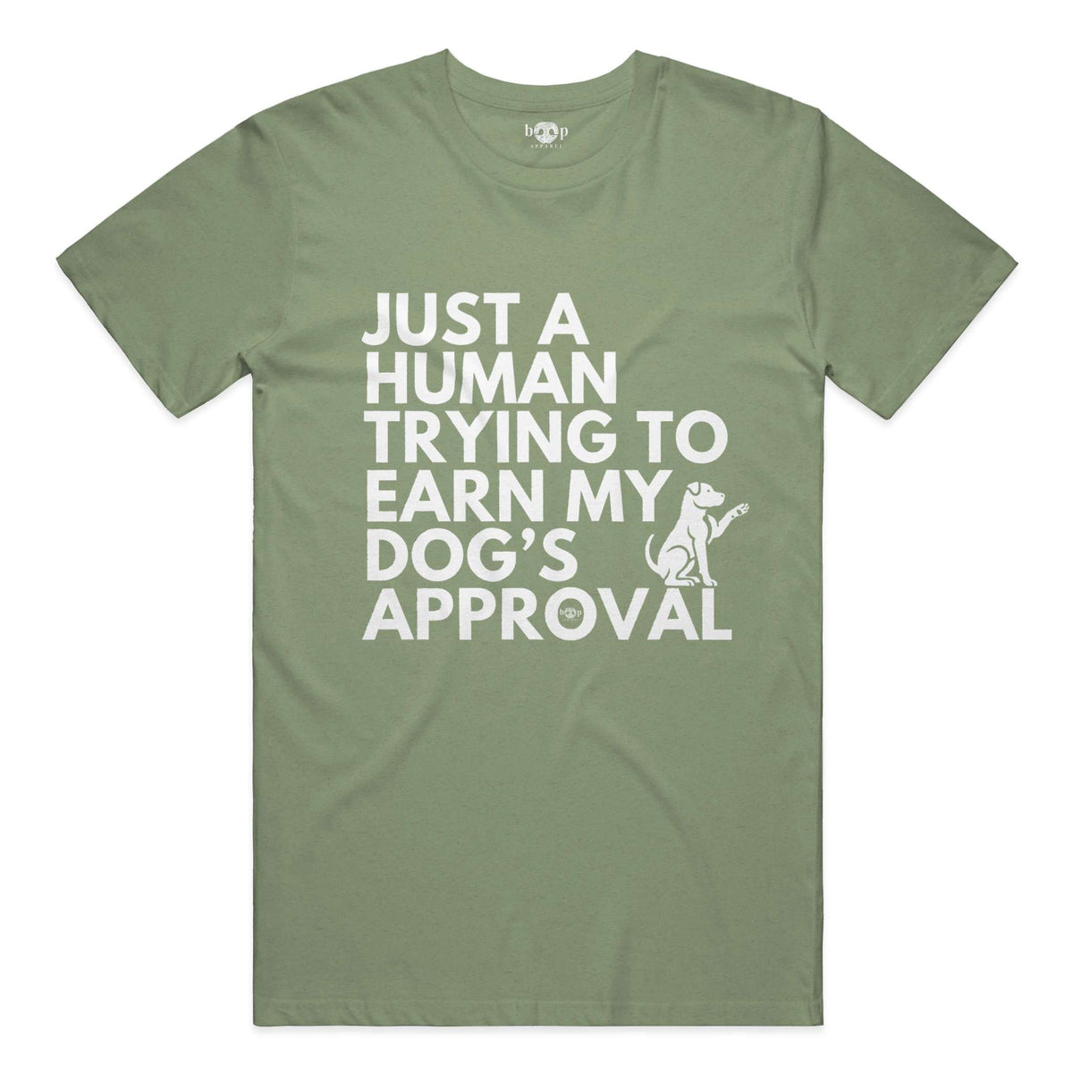 Dog's Approval performance t in military green triblend