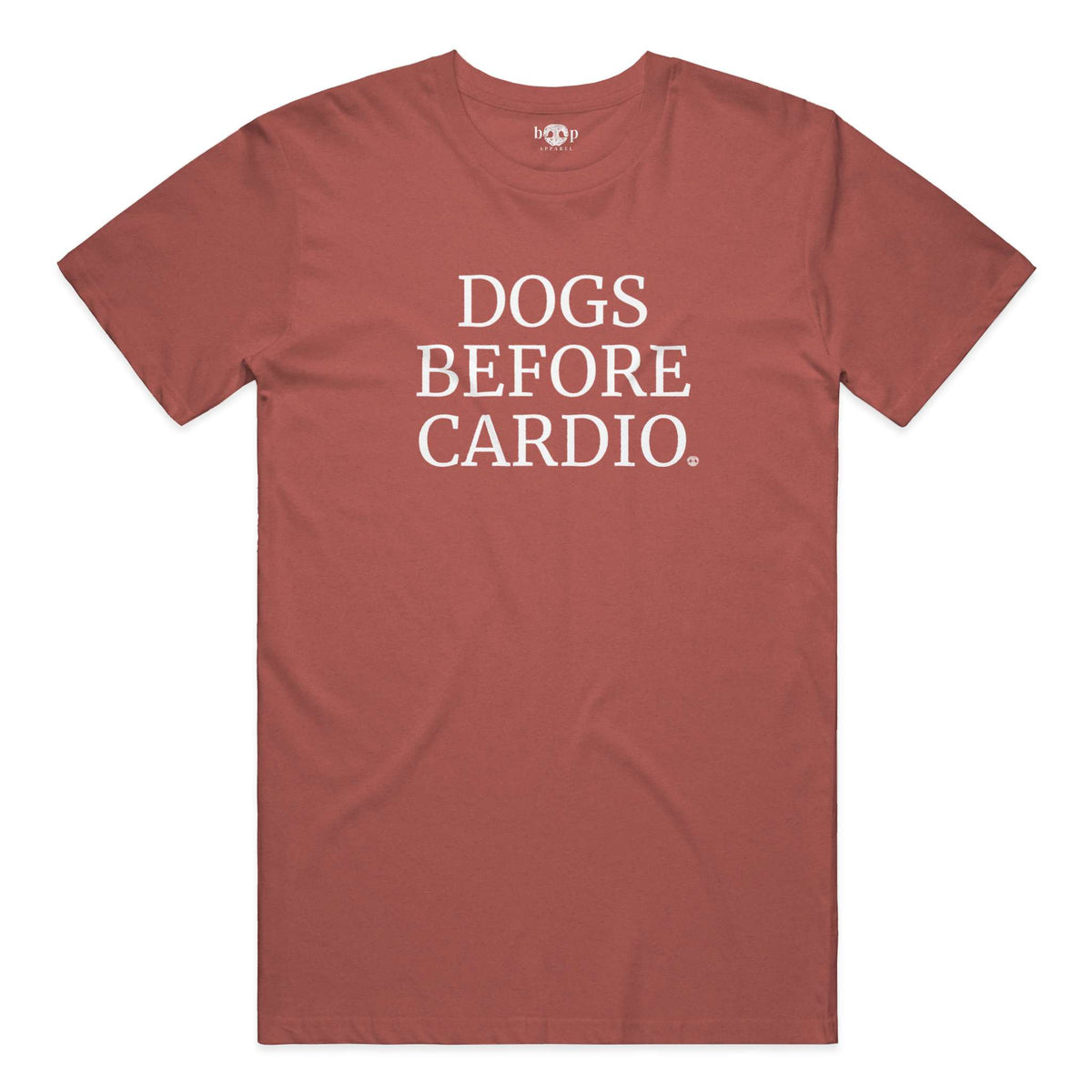 Dogs Before Cardio performance t in Clay Triblend