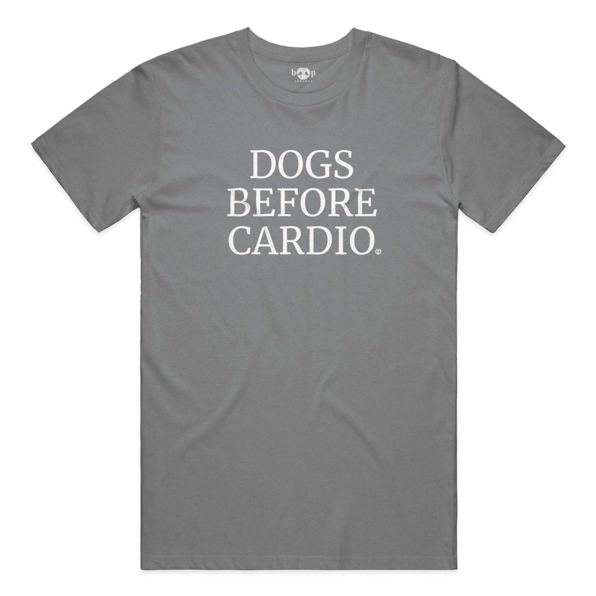 Dogs Before Cardio performance t in Grey Triblend
