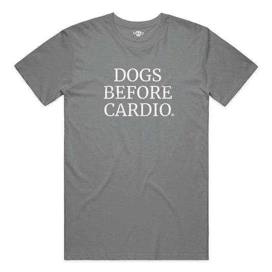 Dogs Before Cardio performance t in Grey Triblend