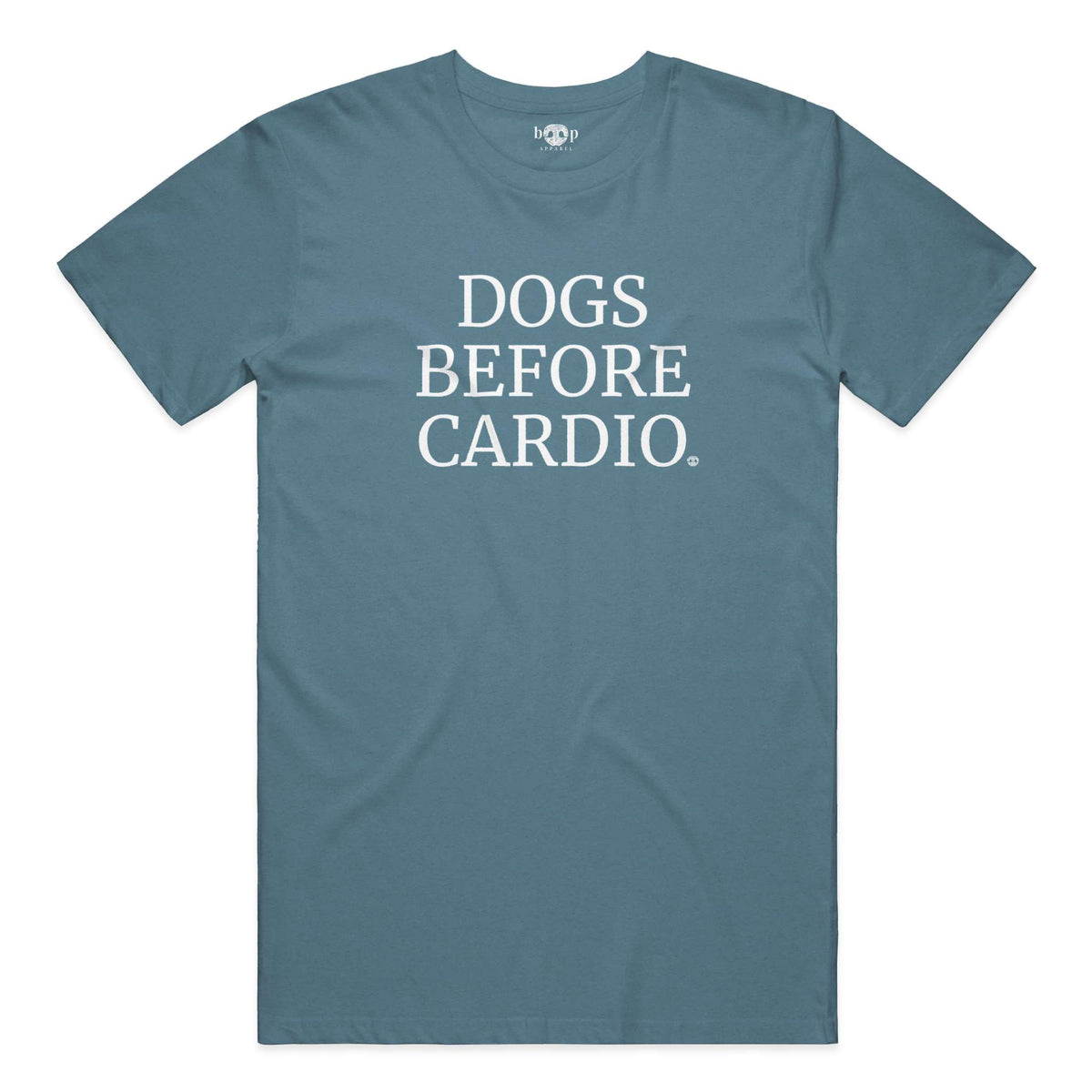 Dogs Before Cardio performance t in Solid Slate Triblend