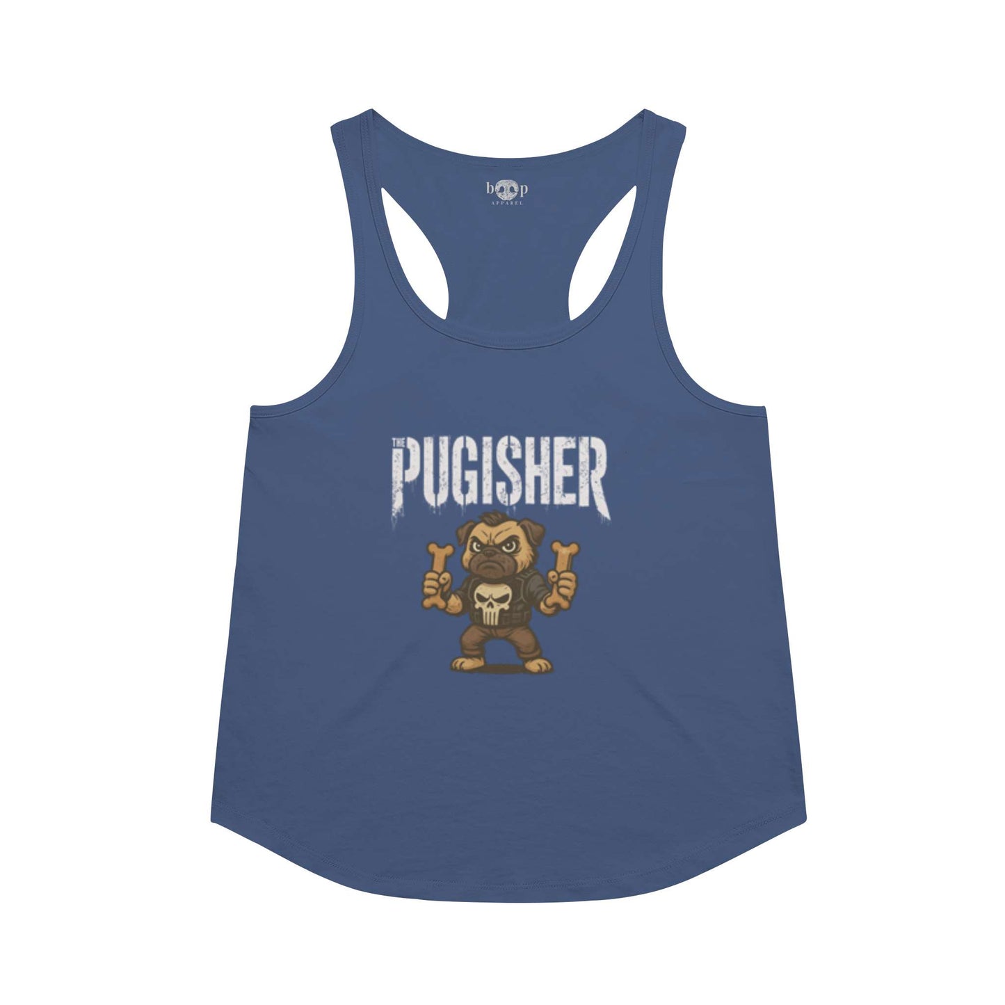 Funny dog owner t-shirt with sarcastic humor -Pugisher - Racerback Tank
