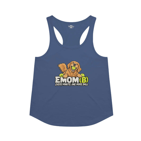 EMOM(B) racerback tank in Vintage Royal