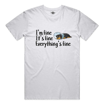 Everything's Fine everyday t in Solid White Blend