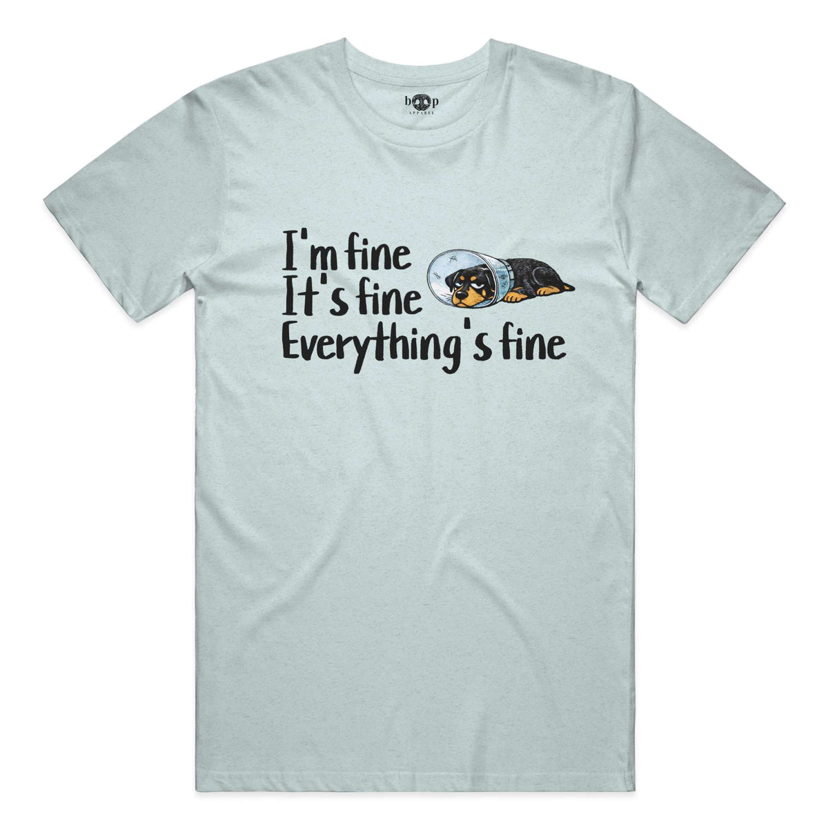 Everything's Fine performance t in Ice Blue Triblend