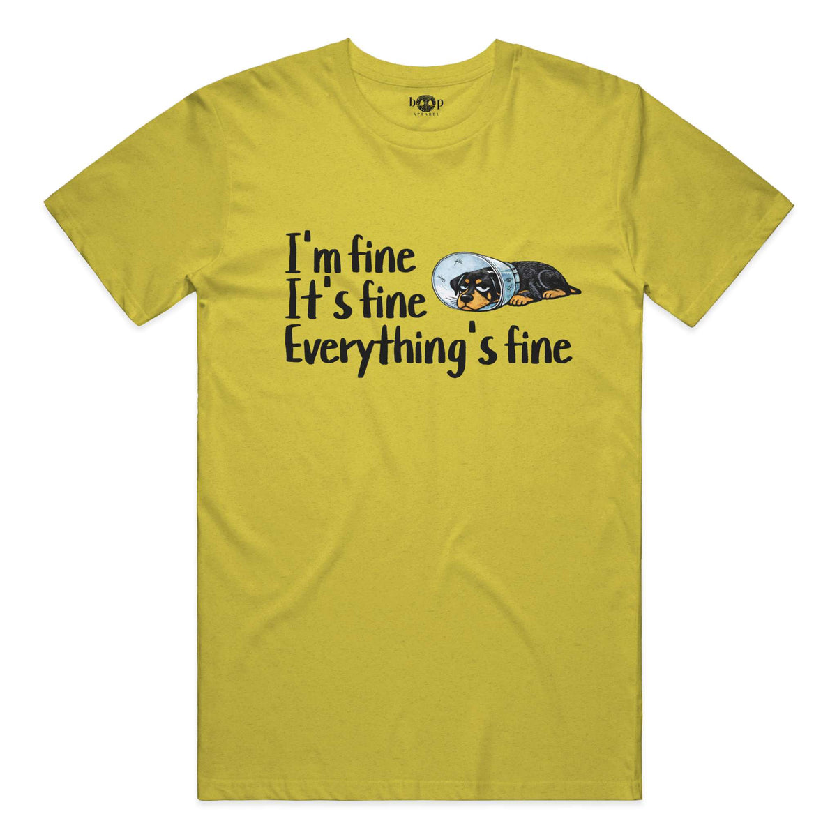 Everything's Fine performance t in yellow gold triblend