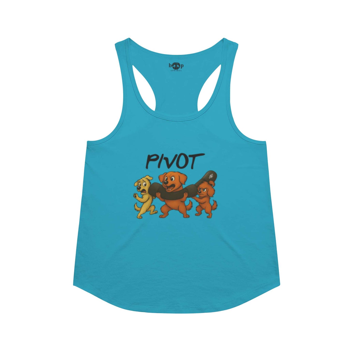 Funny dog owner t-shirt with sarcastic humor -Pivot - Racerback Tank