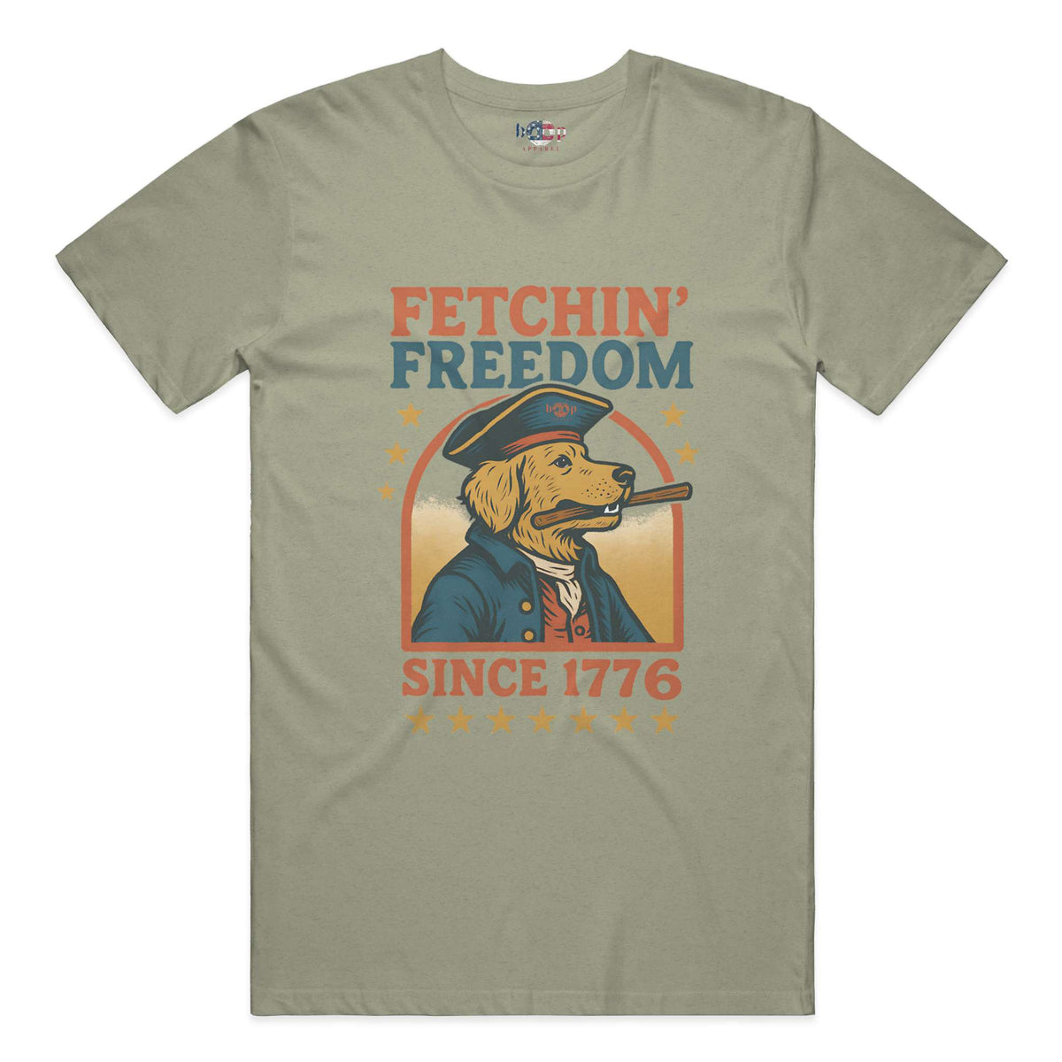 Fetchin' Freedom everyday t in Heather Olive