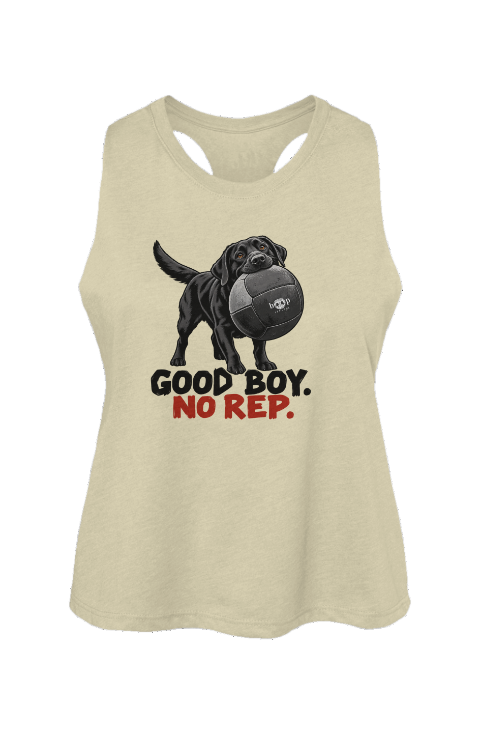 Good Boy No Rep crop tank in Heather French Vanilla
