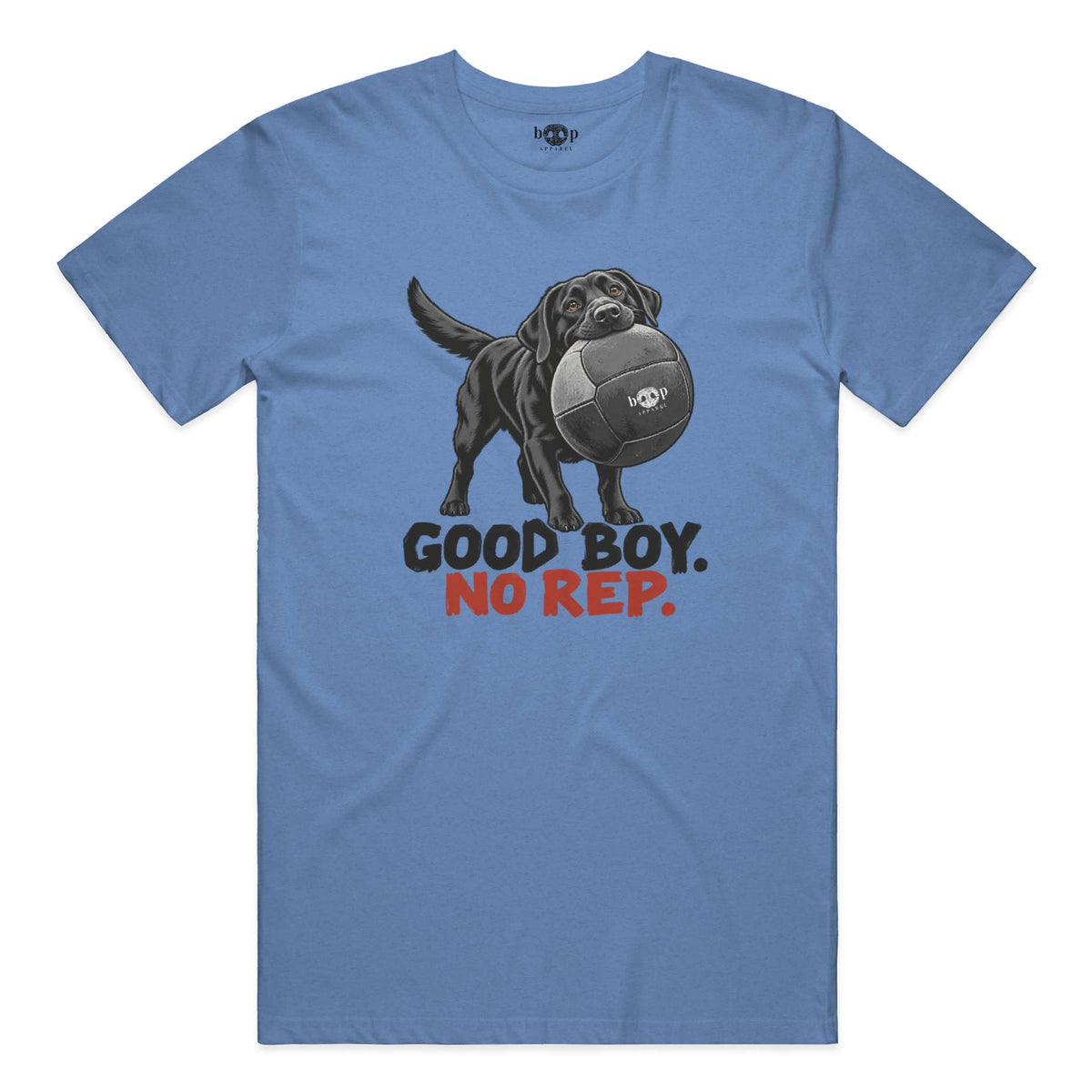 Good Boy No Rep everyday t in Heather Columbia Blue