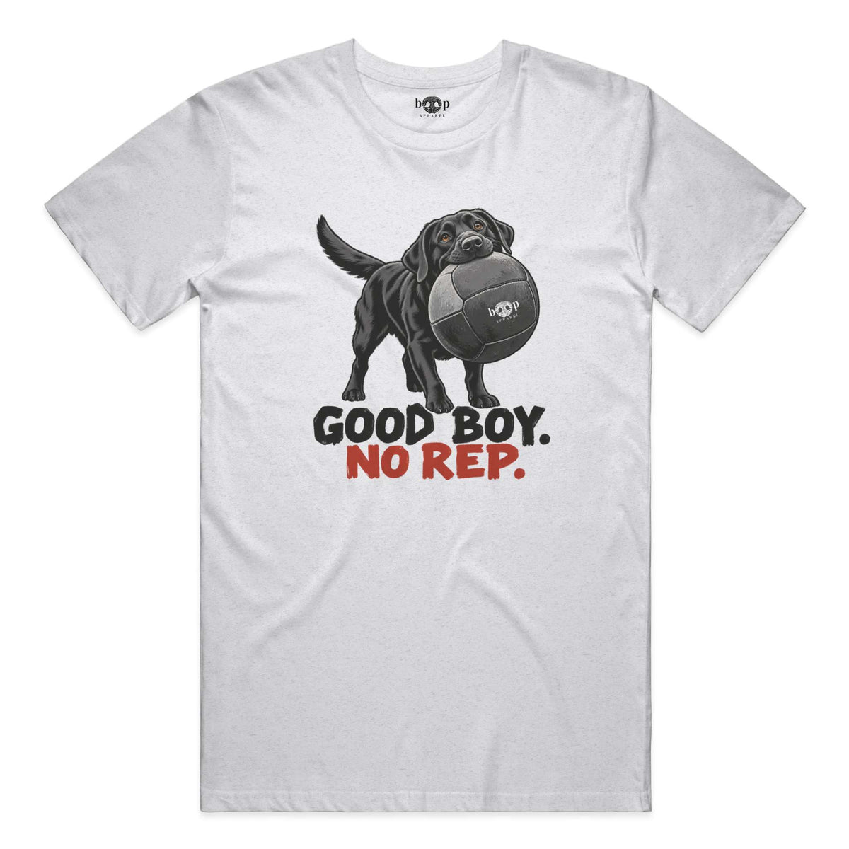 Good Boy No Rep everyday t in Solid White Blend