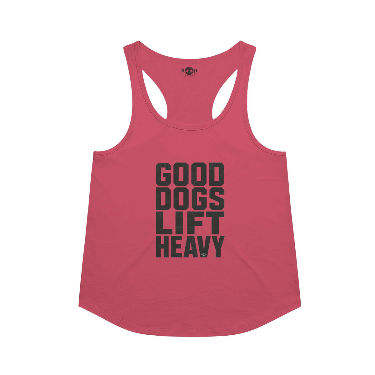 Good Dogs Lift Heavy racerback tank in Vintage Red