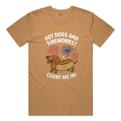 Hot Dogs and Fireworks everyday t in Heather Autumn
