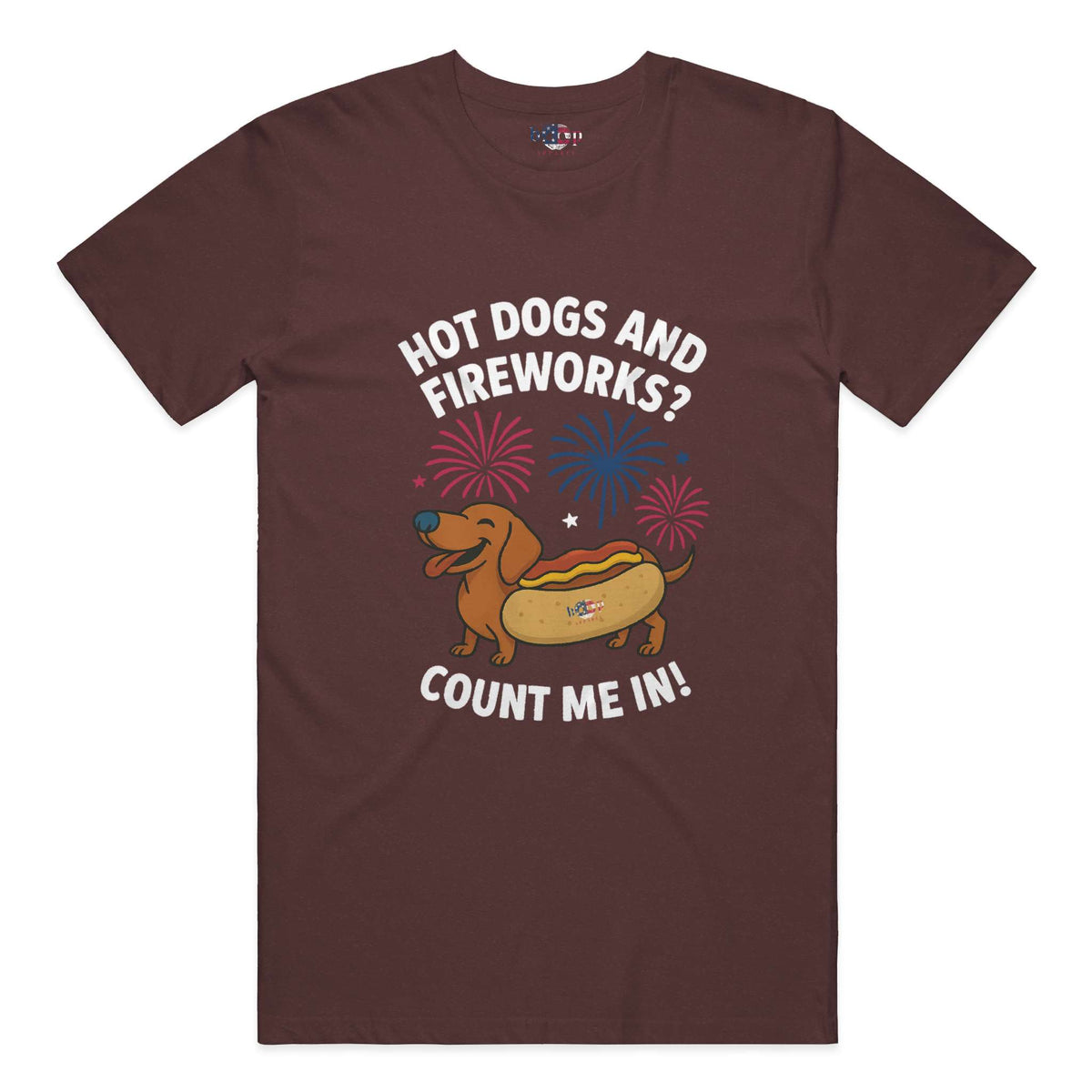 Hot Dogs and Fireworks performance t in Cardinal Triblend