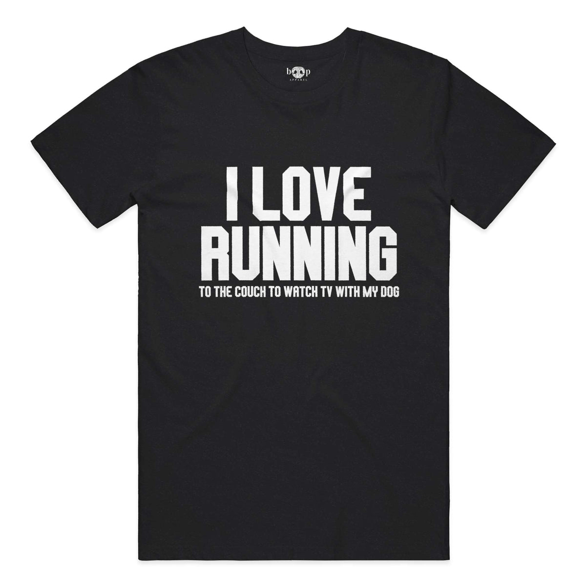 I Love Running everyday t in Solid Black Blend