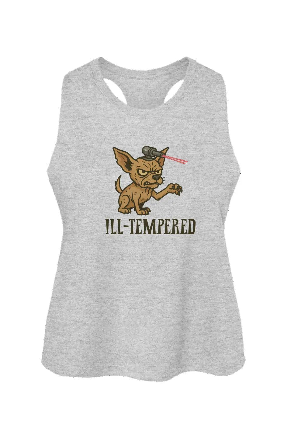 Ill-Tempered crop tank in Athletic Heather