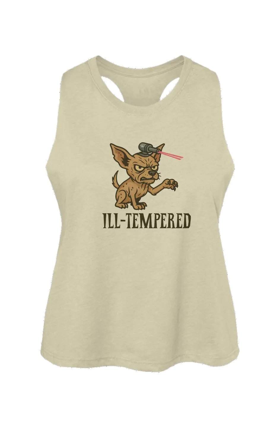 Ill-Tempered crop tank in Heather French Vanilla