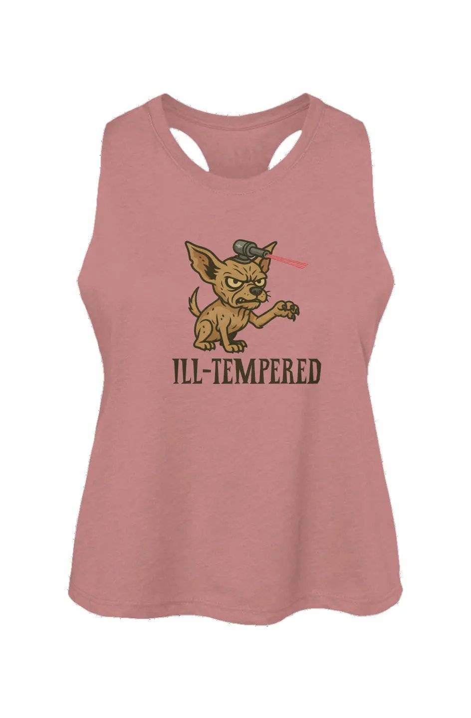 Ill-Tempered crop tank in Heather Mauve
