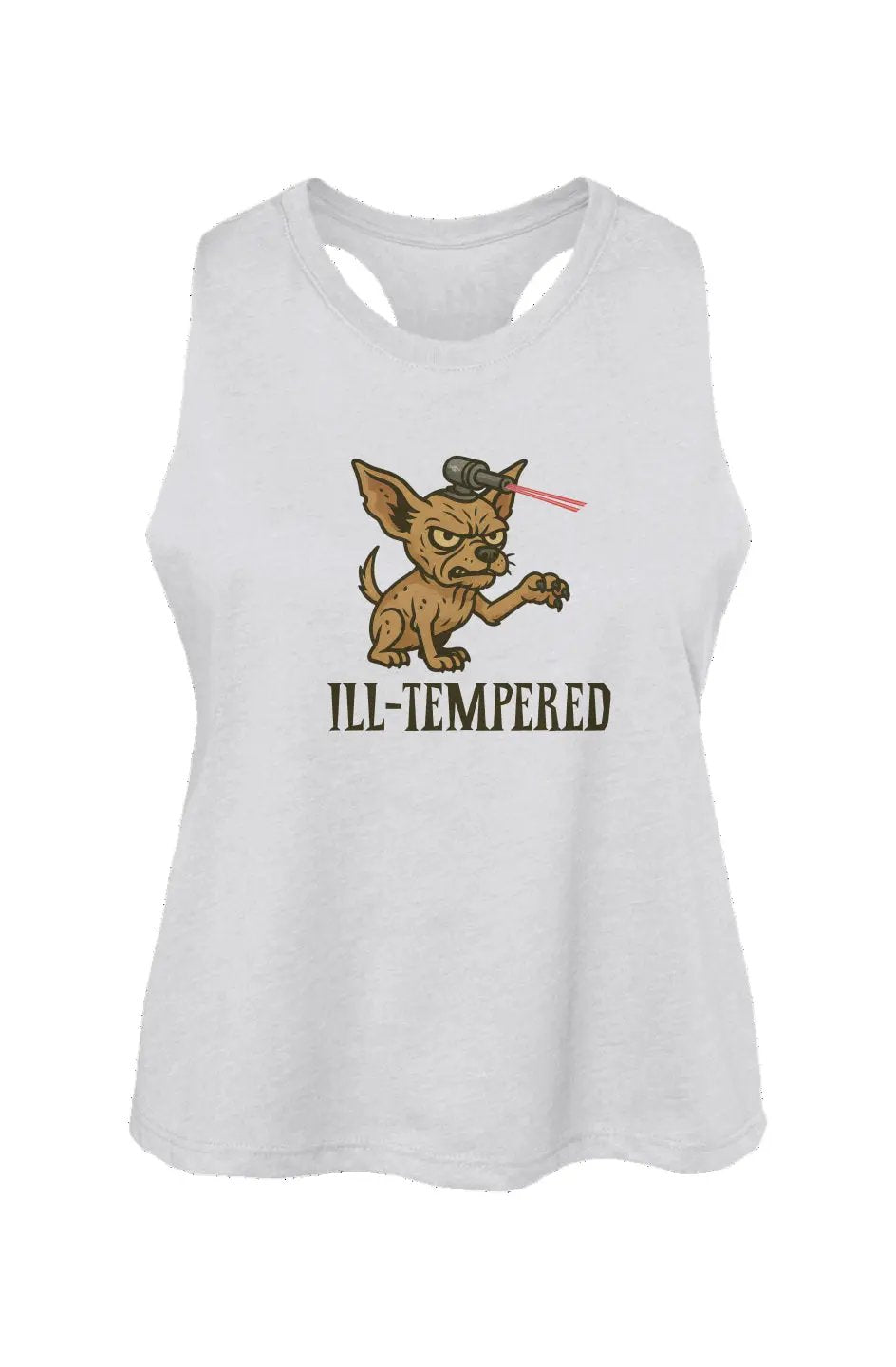 Ill-Tempered crop tank in Solid White Blend
