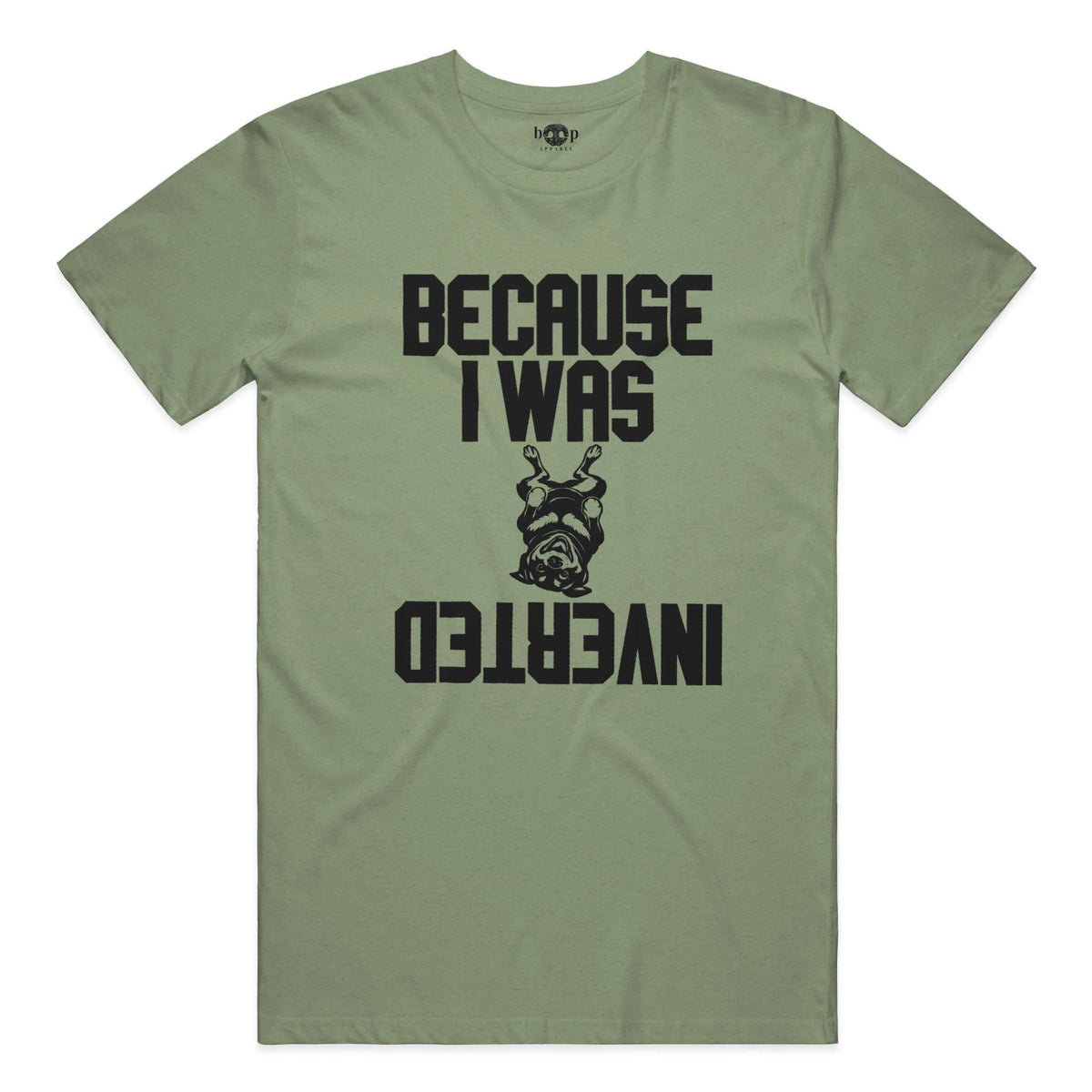Inverted performance t in military green triblend