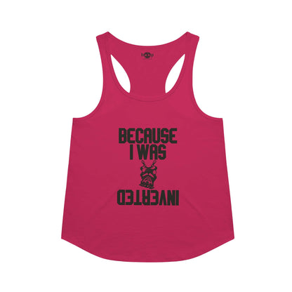 Inverted racerback tank in Vintage Shocking Pink