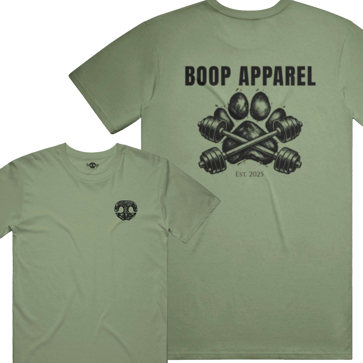 Iron Paw (Black) Performance T in Military Green Triblend