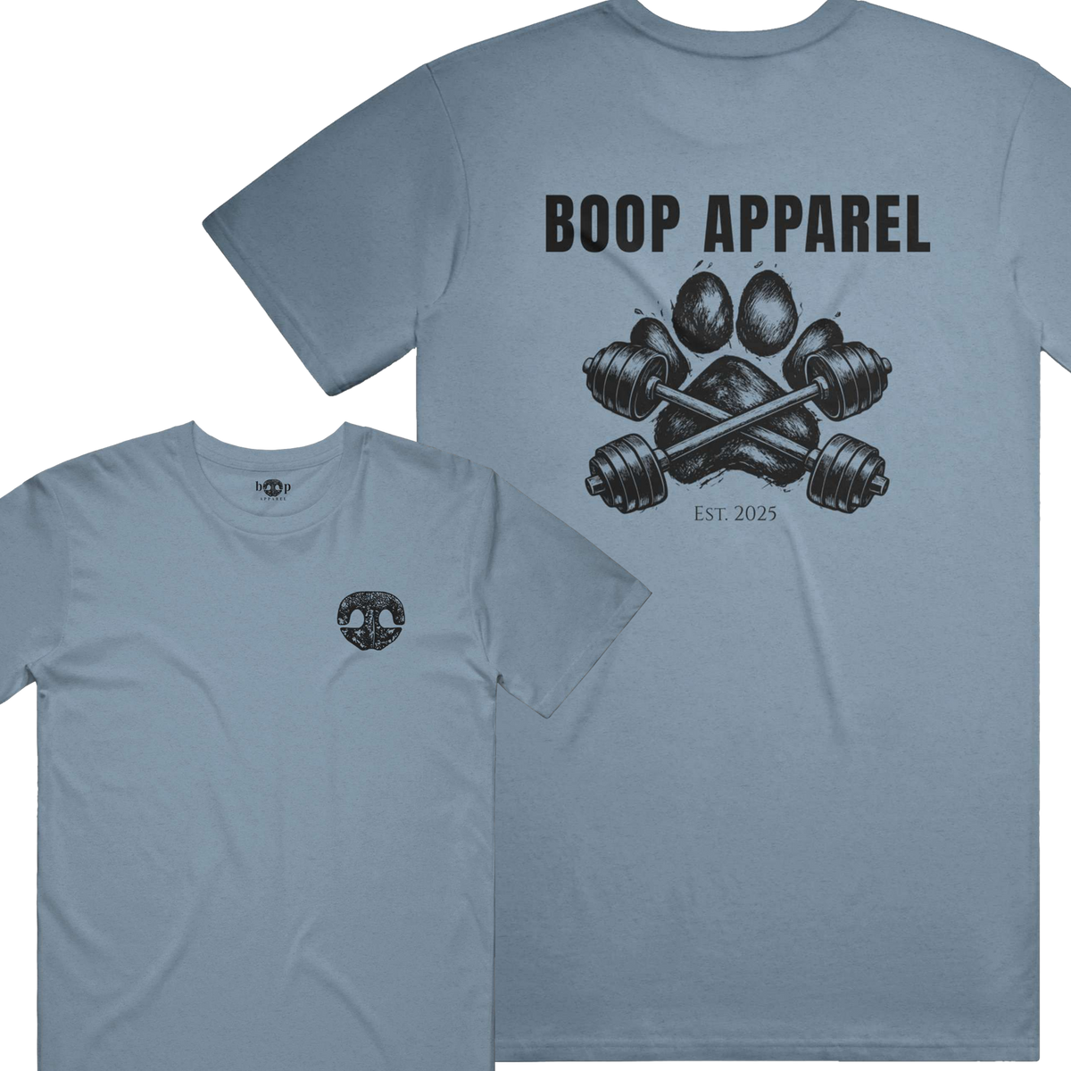 Iron Paw (Black) performance t in Denim Triblend