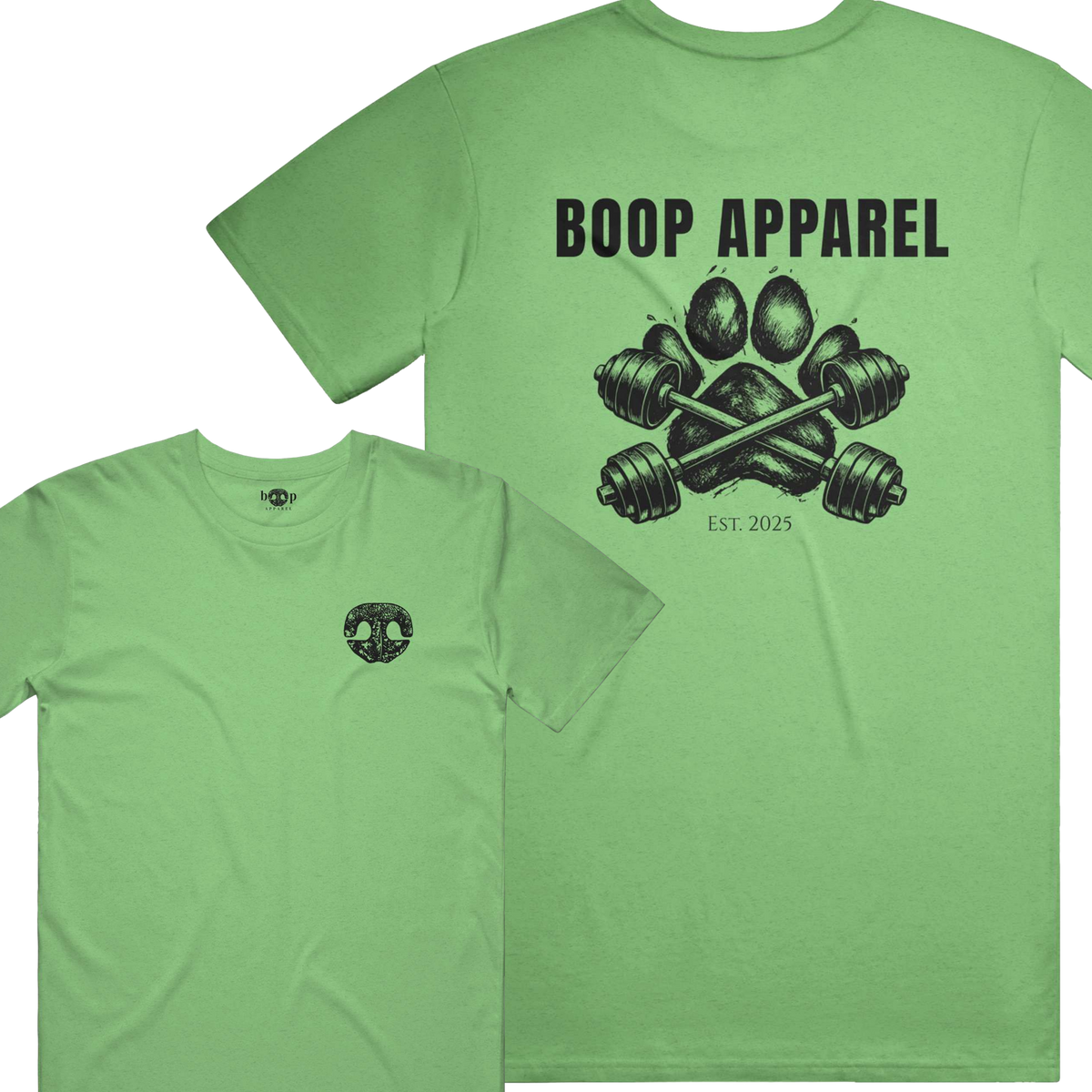 Iron Paw (Black) performance t in Green Triblend